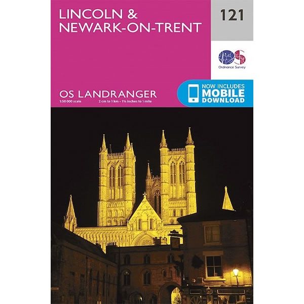 OS Landranger Map 121, Lincoln and Newark-on-Trent