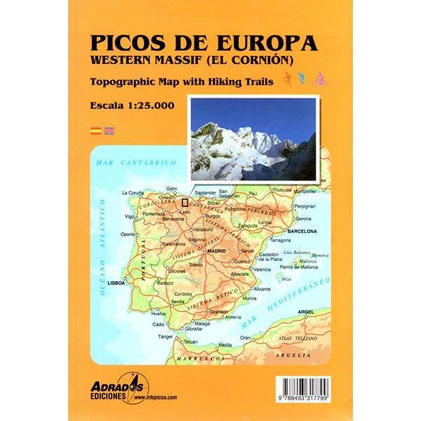 Picos de Europa Map - Western Massif
